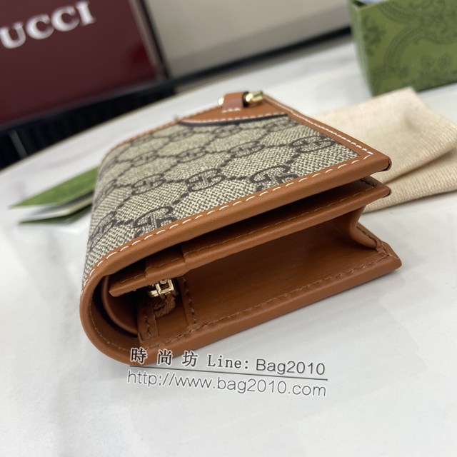Gucci專櫃古馳最新款Emblem系列翻蓋短夾錢包 jh2412型號：820692